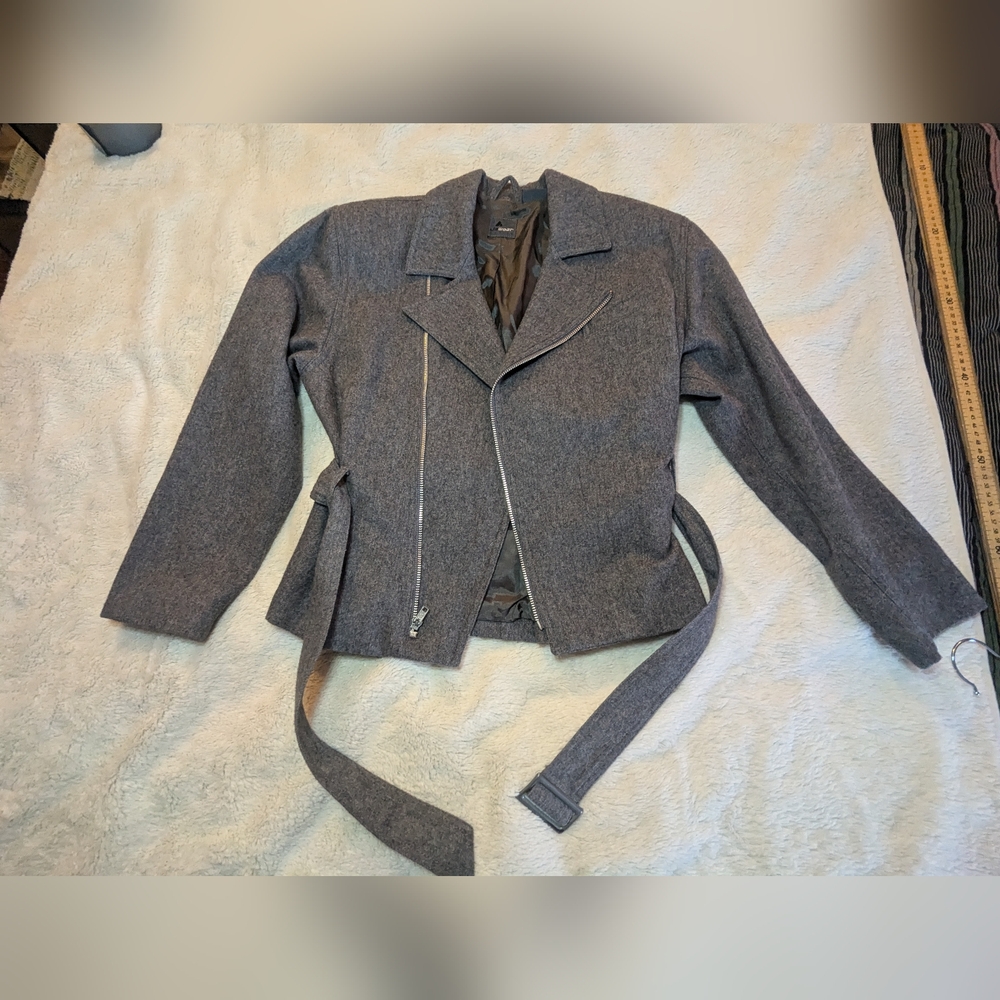 Vintage Lizwear wool blend moto jacket sz 4P